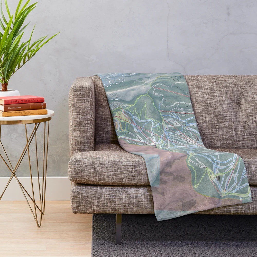 Steamboat Resort Trail Map Plush Blanket