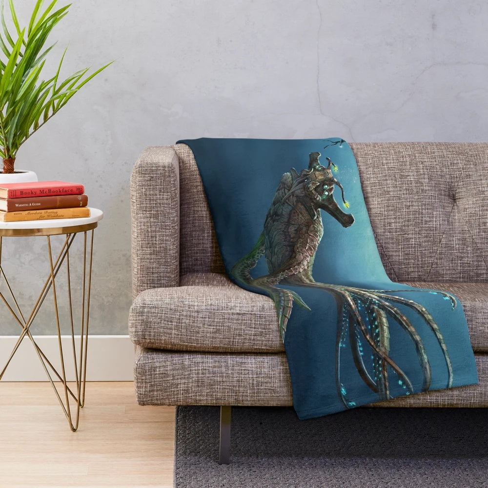 Soft and cuddly plush blanket inspired by the underwater world of Subnautica