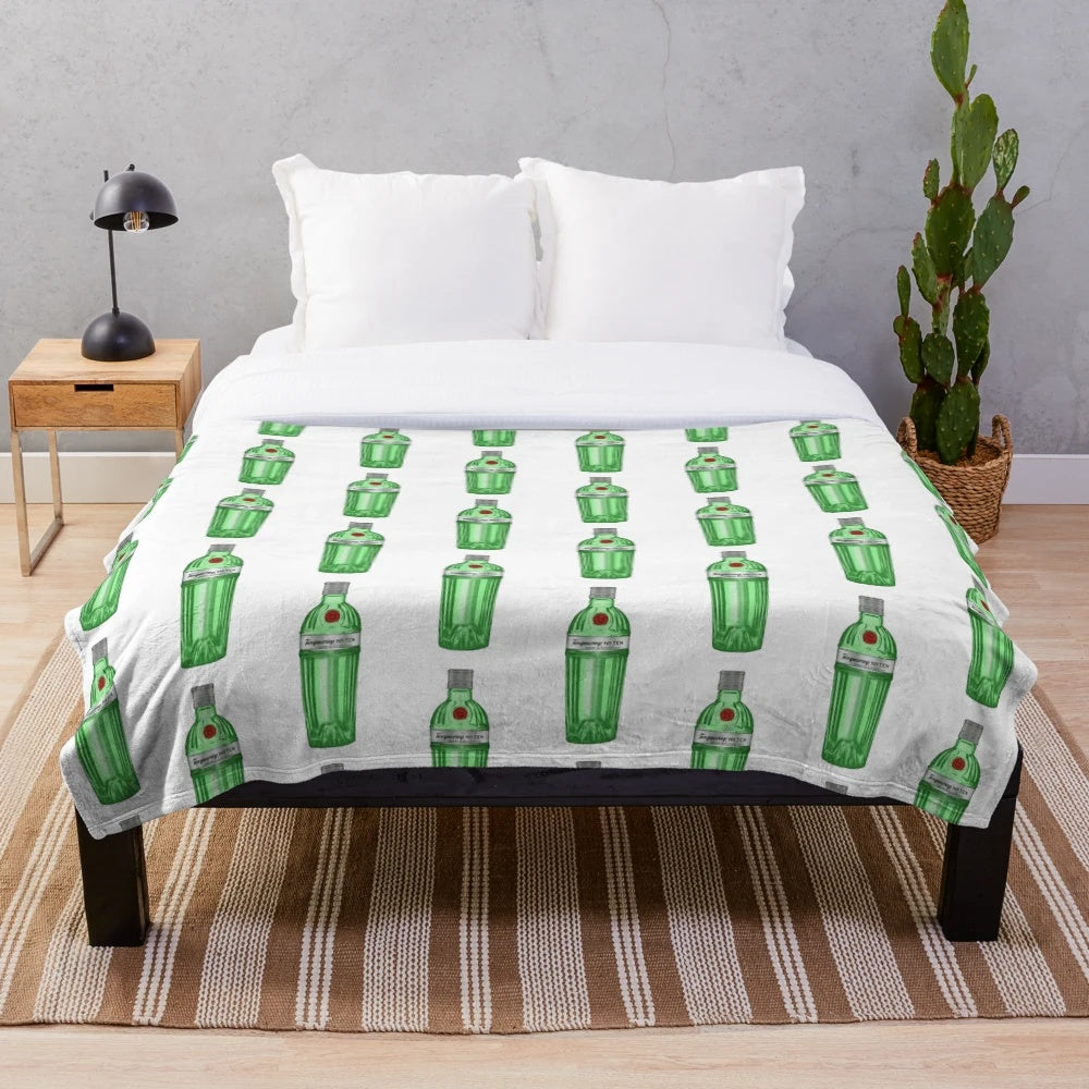 Tanqueray Gin-themed plush blanket
