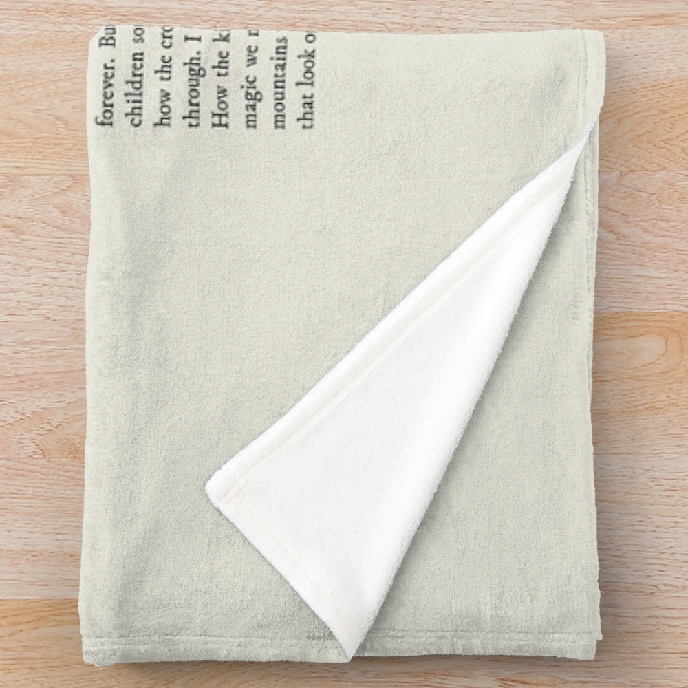 Taylor Swift inspired plush blanket with 'Long Live' lyrics