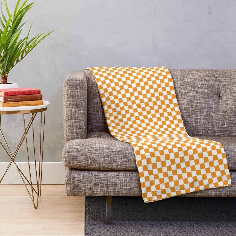 Tennessee Vols inspired plush blanket in orange pattern