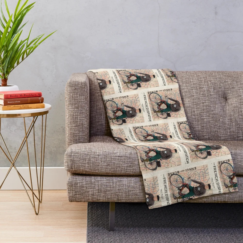The French Dispatch Inspired Plush Blanket