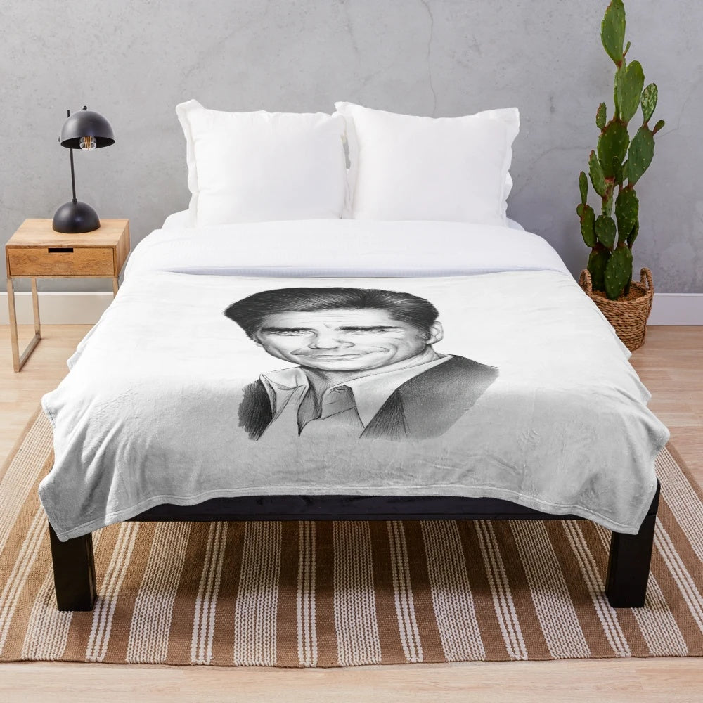 John Stamos inspired plush blanket for 90s TV fans