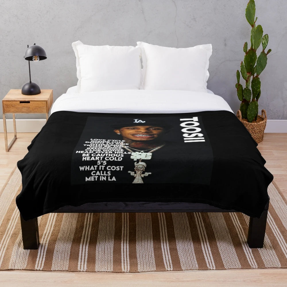 Toosii Plush Blanket featuring typography art design