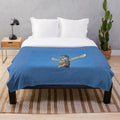Totem Pole Plush Blanket featuring indigenous art and nature scenery from Vancouver, Canada