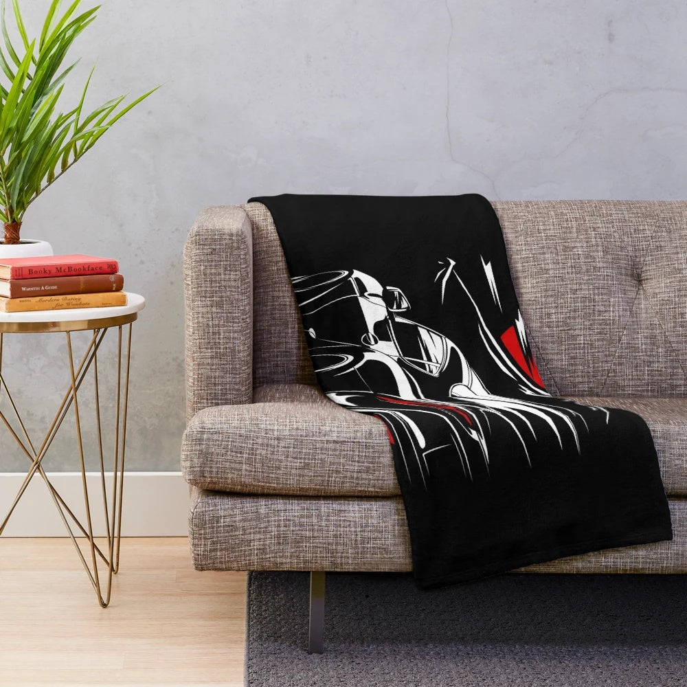 Toyota Supra plush blanket with Haruna anime character design