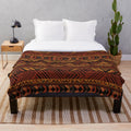 Ethnic inspired plush blanket with African tribal pattern design