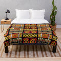 Adoring Africa Plush Blanket with Vibrant Tribal Patterns