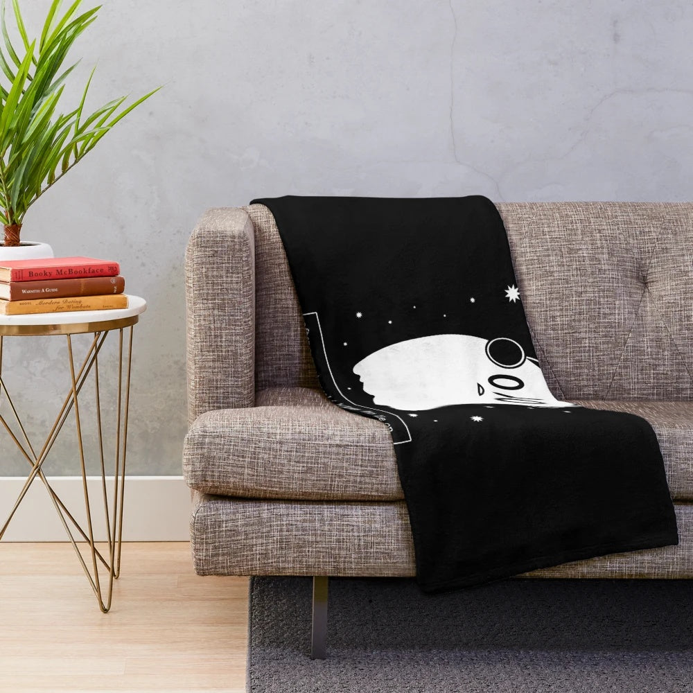 Soft Undertale-themed Napstablook plush blanket