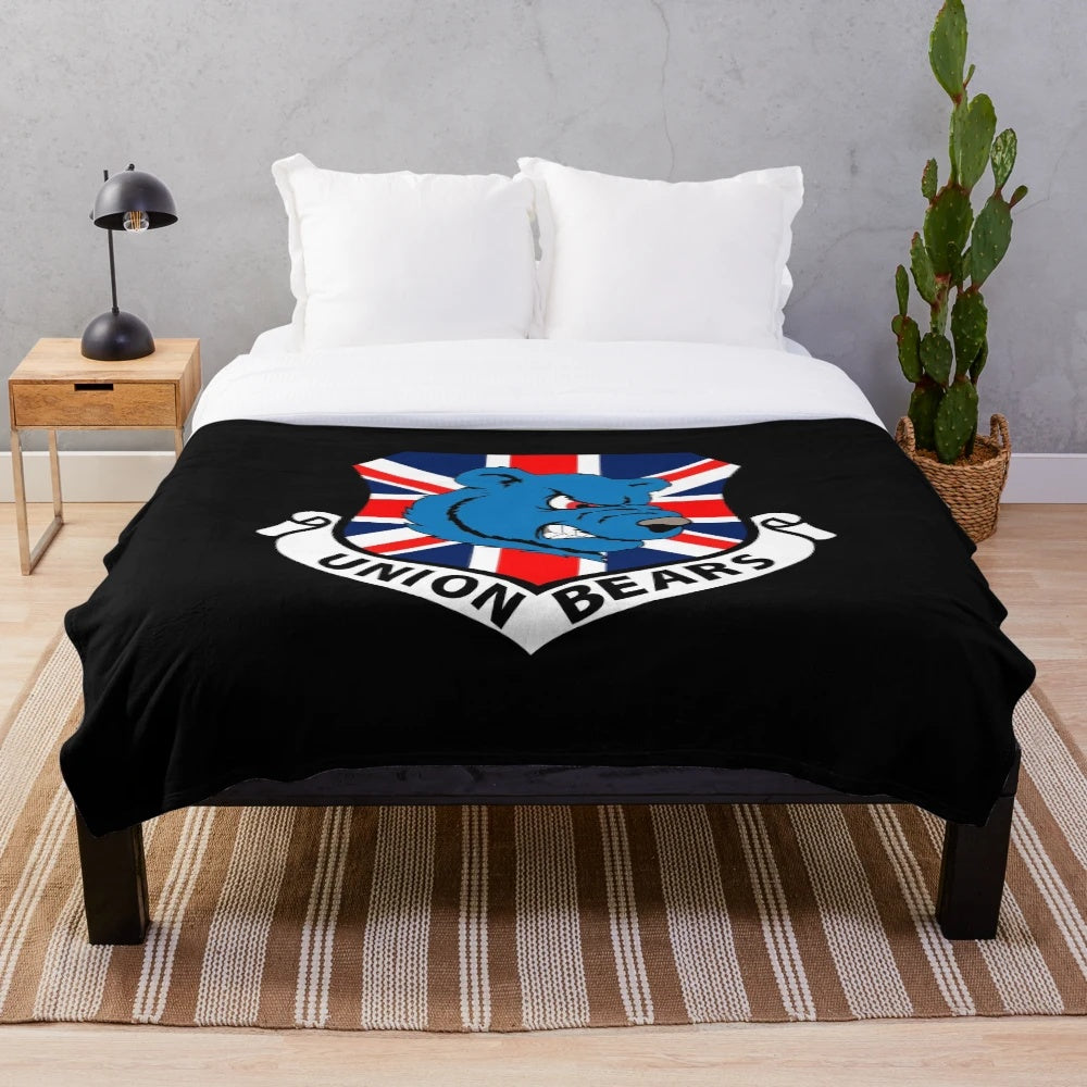 Union Bears Plush Blanket featuring Glasgow Rangers football club