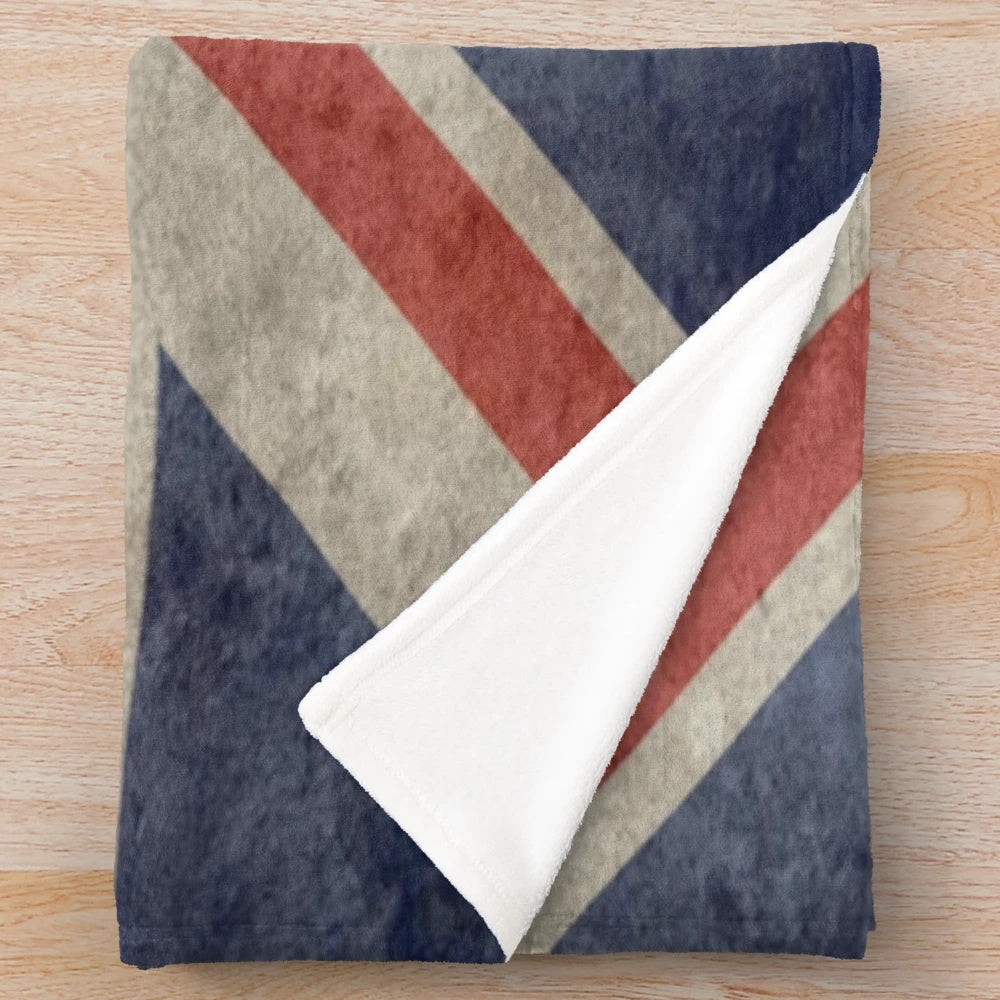 Cozy Union Jack Throw Blanket with Soft Plush UK Flag Design