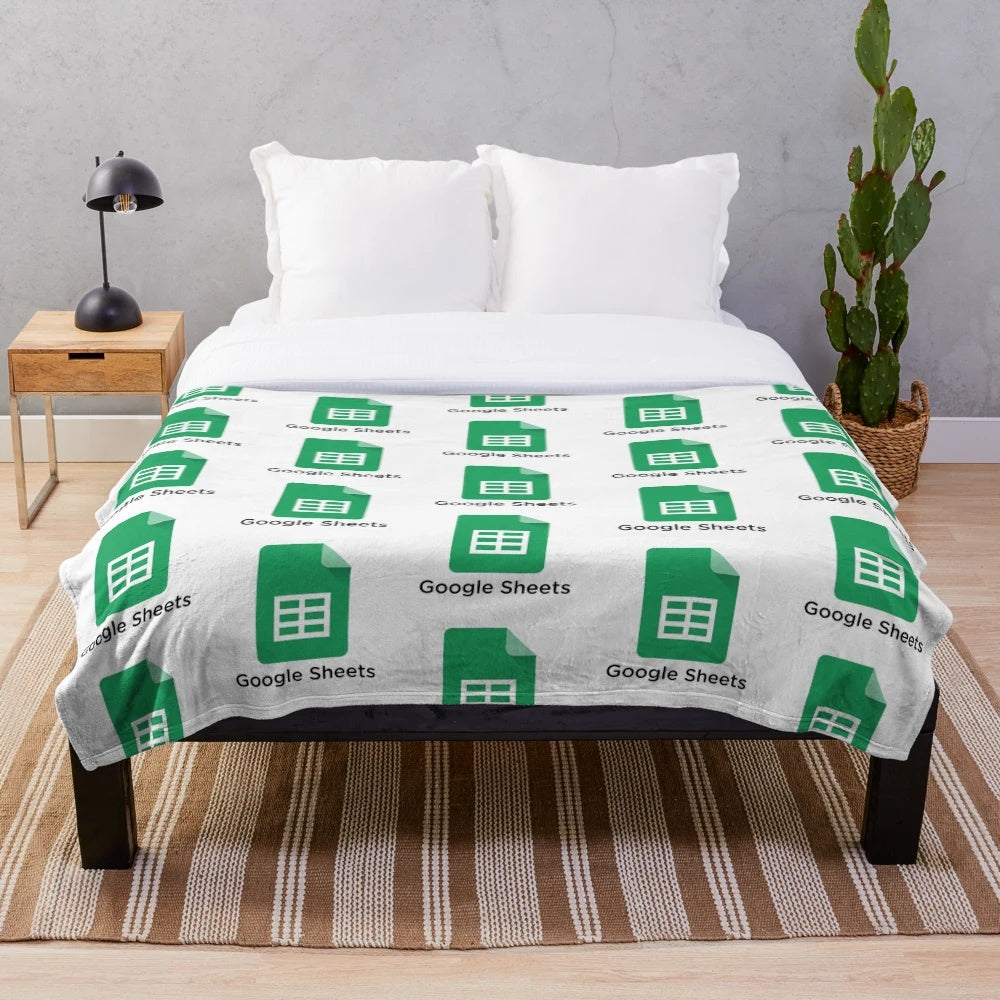 Google Sheets inspired plush blanket
