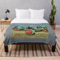 Eicher diesel tractor plush blanket