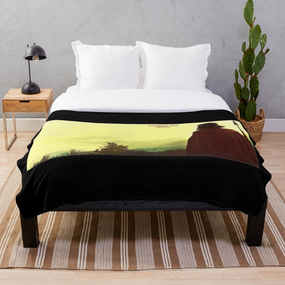 Vintage-inspired plush blanket featuring the album artwork from Wishbone Ash's 'Argus
