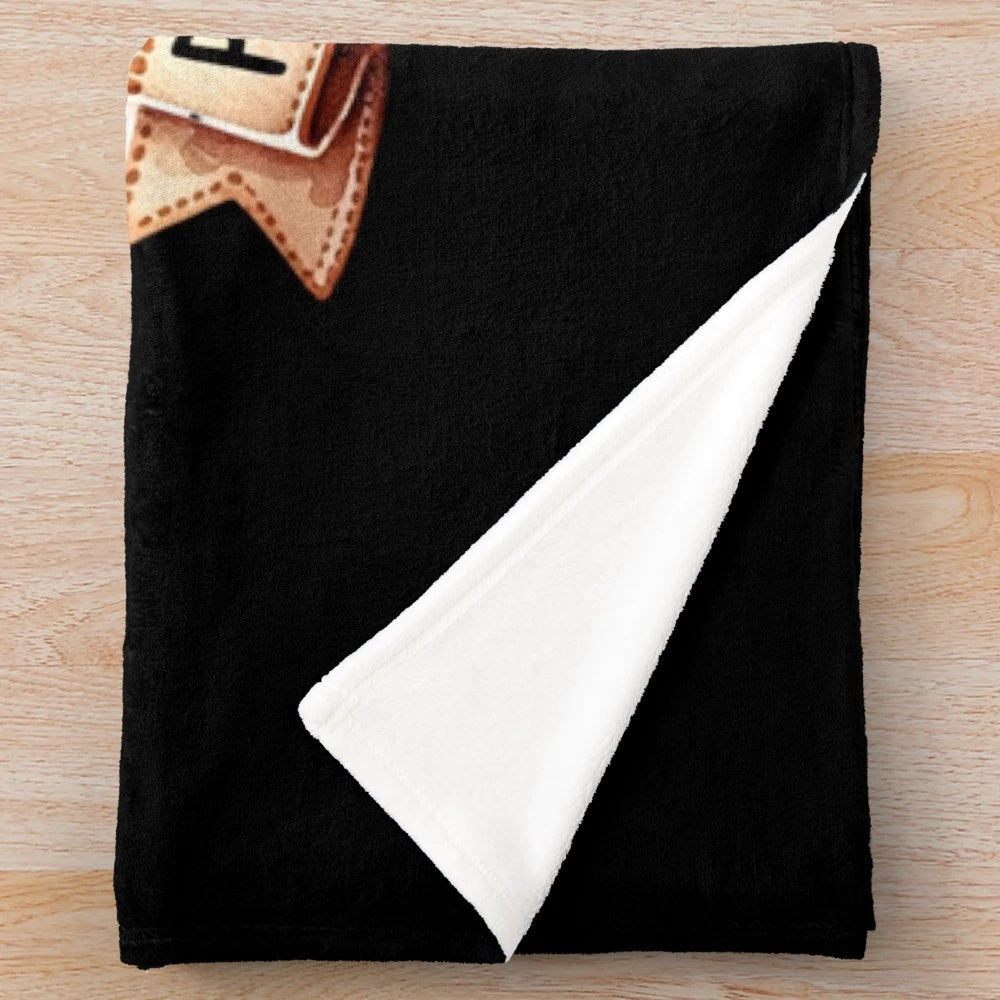 Vintage-style pumpkin design plush blanket for fall home decor