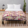 Soft and cozy plush blanket with a beautiful wildflowers design