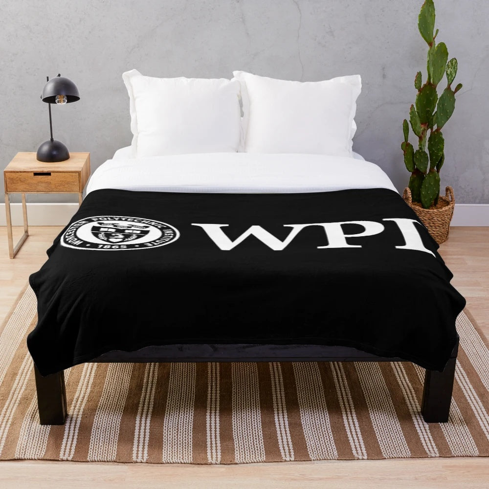 WPI Plush Blanket with College Logo