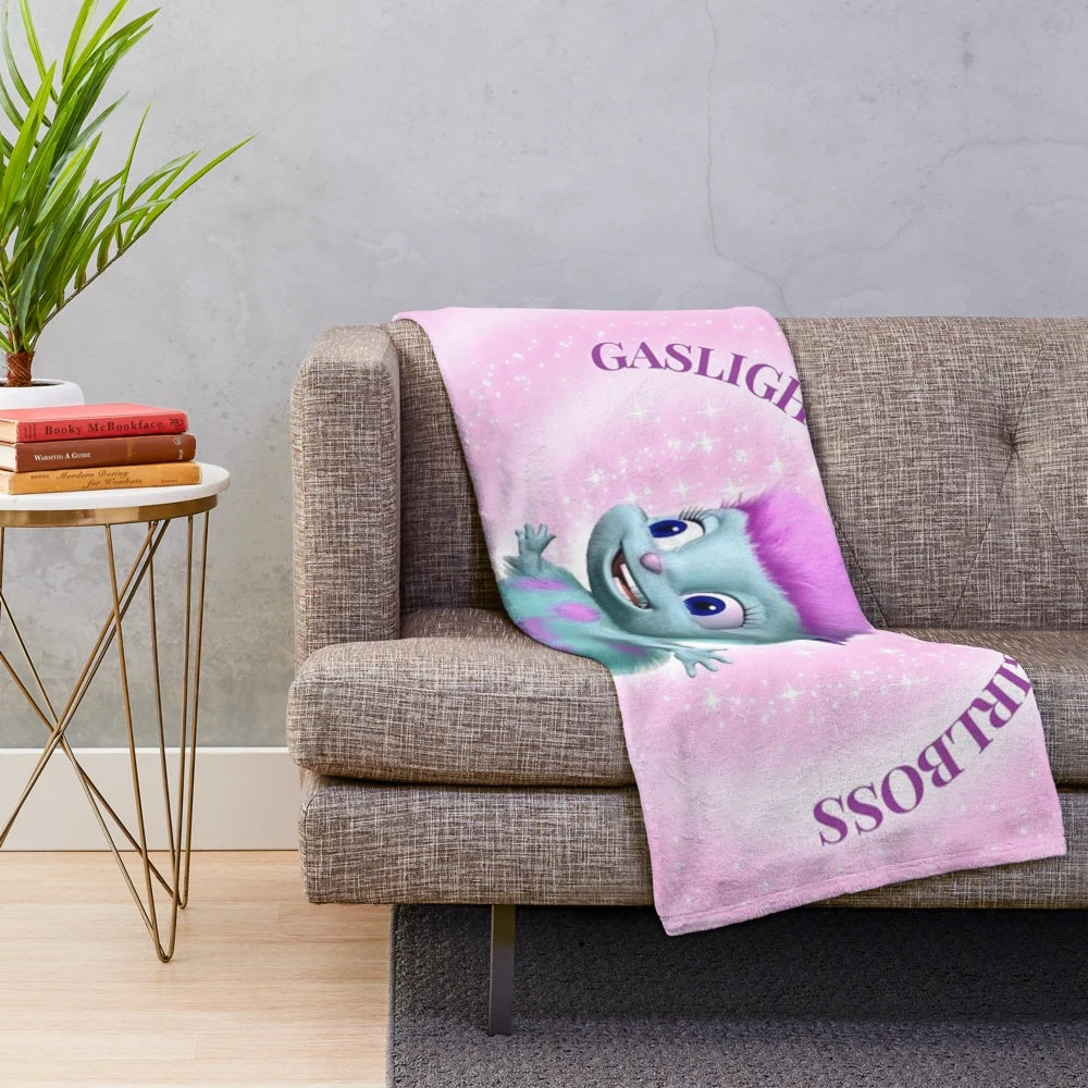 Soft, plush blanket with "Bibble's Beliefs" design for y2k aesthetic and internet culture enthusiasts