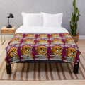 Crab Rangoon-themed plush blanket with a playful, memetic design