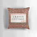 Craven Cottage Fulham SW6 Football Pillow featuring the iconic Fulham FC crest