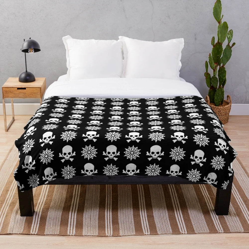 Creepy Christmas Plush Blanket with Gothic Style Design