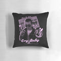 Vintage Cry Baby movie design pillow featuring Johnny Depp from the 90s cult classic film
