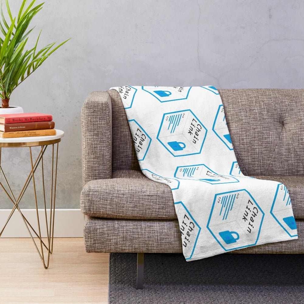 Chainlink plush blanket for cryptocurrency enthusiasts