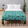 Soft and cozy plush blanket featuring a border collie dog pattern design