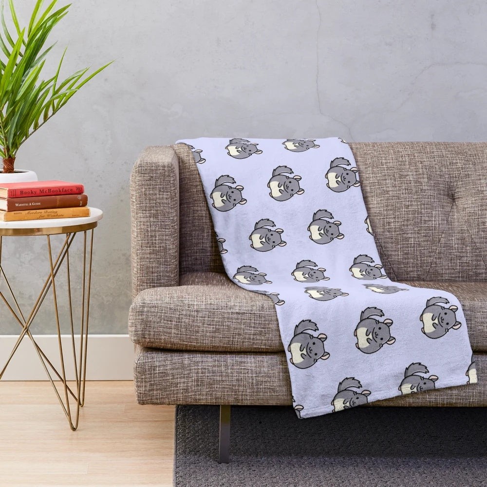 Soft and fluffy chinchilla plush blanket