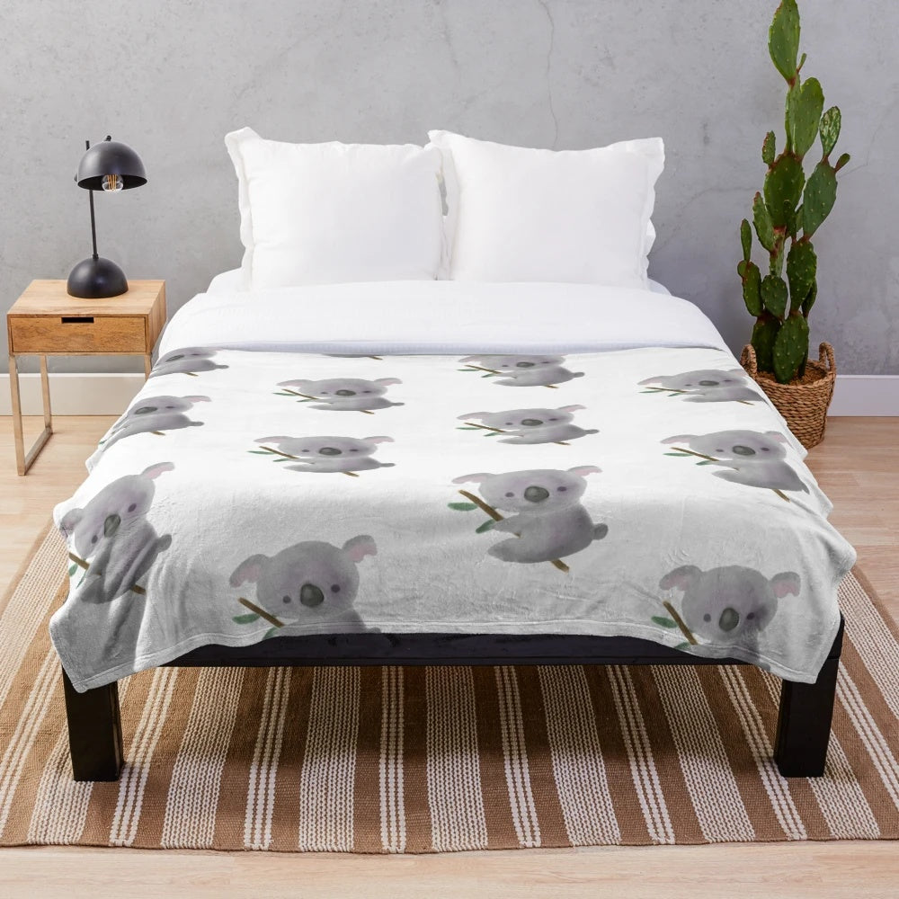 Soft and Cozy Plush Koala Bear Blanket