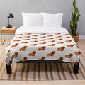 Long haired dachshund plush blanket