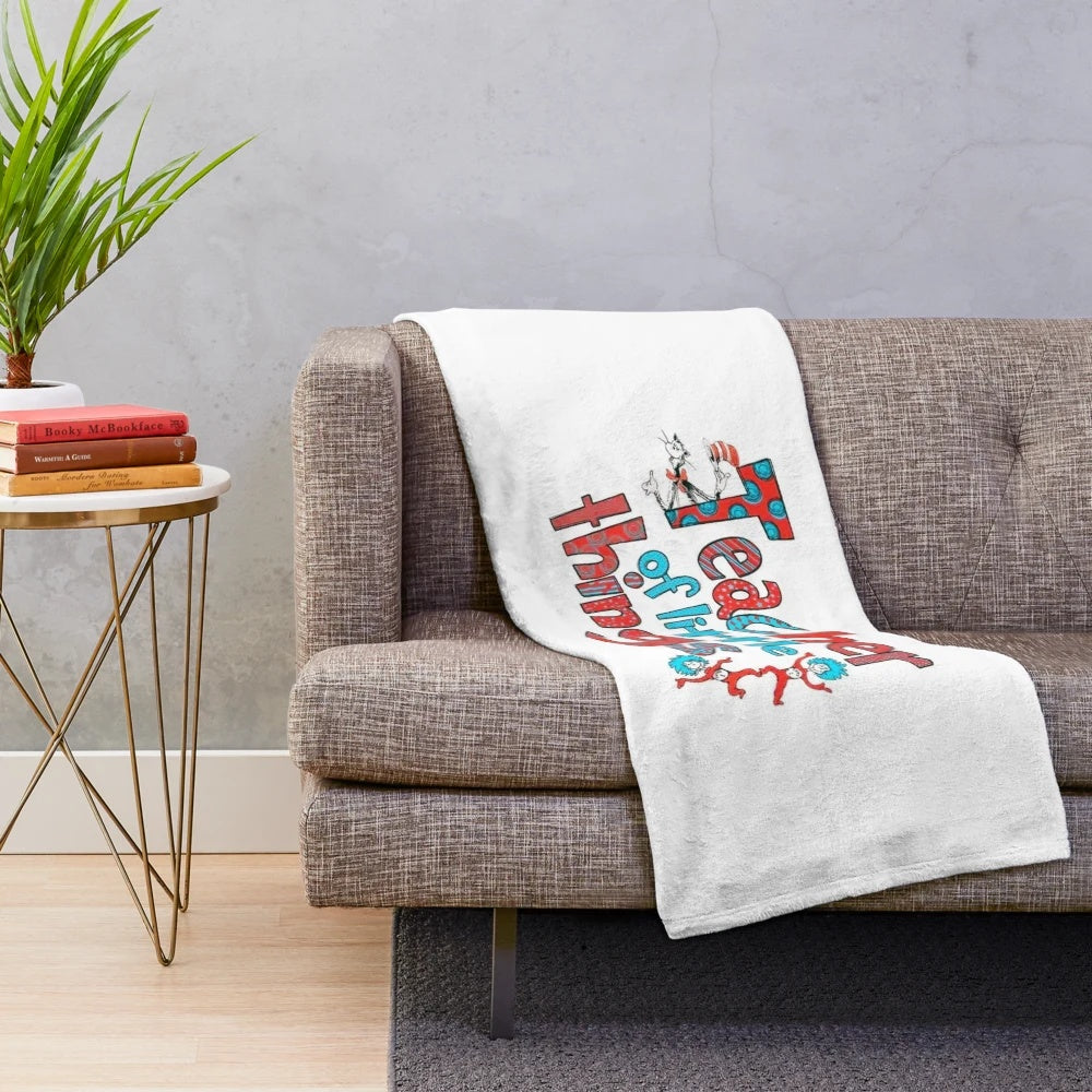 Soft and Plush Teacher Themed Blanket