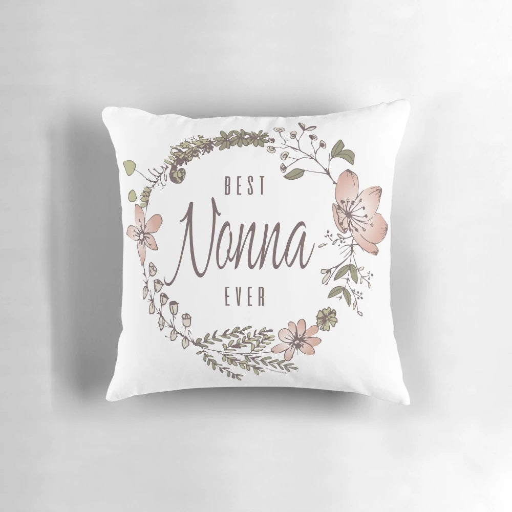 Customized pillow with "Best Nonna Ever" text