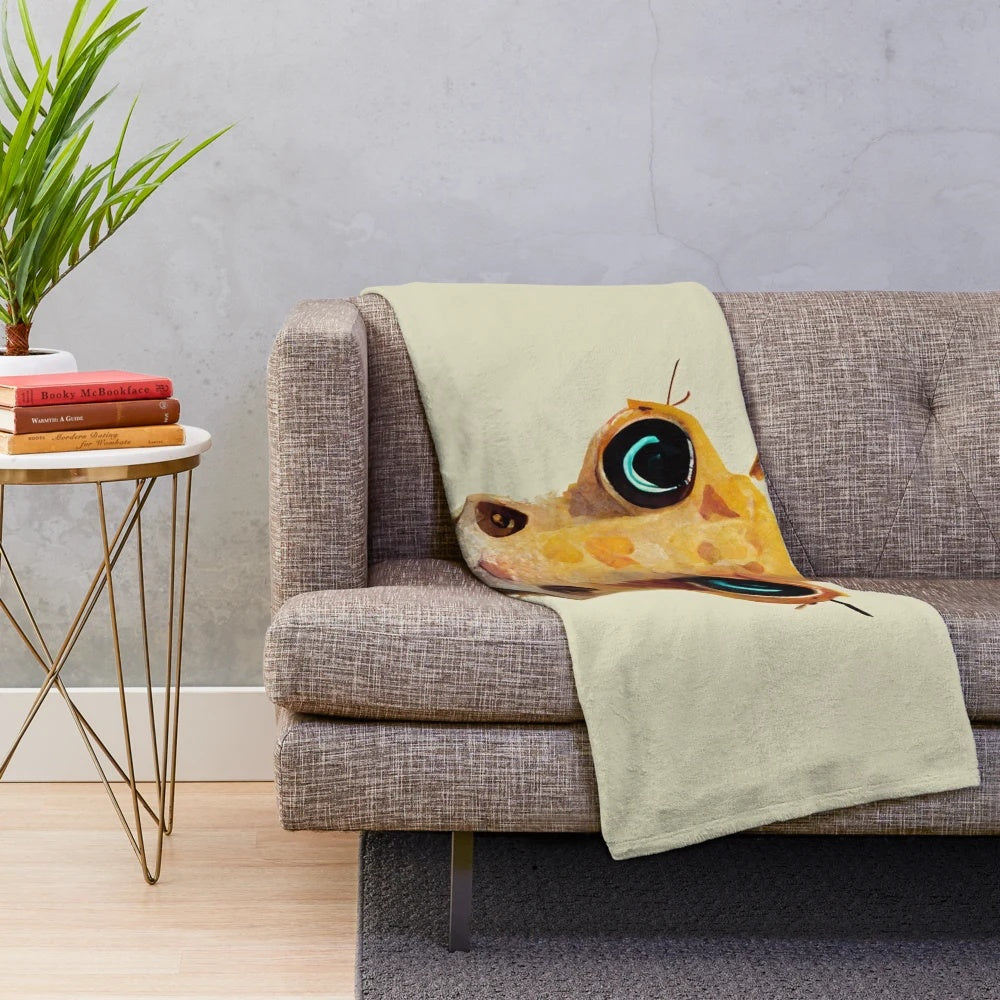 Adorable kawaii giraffe plush blanket