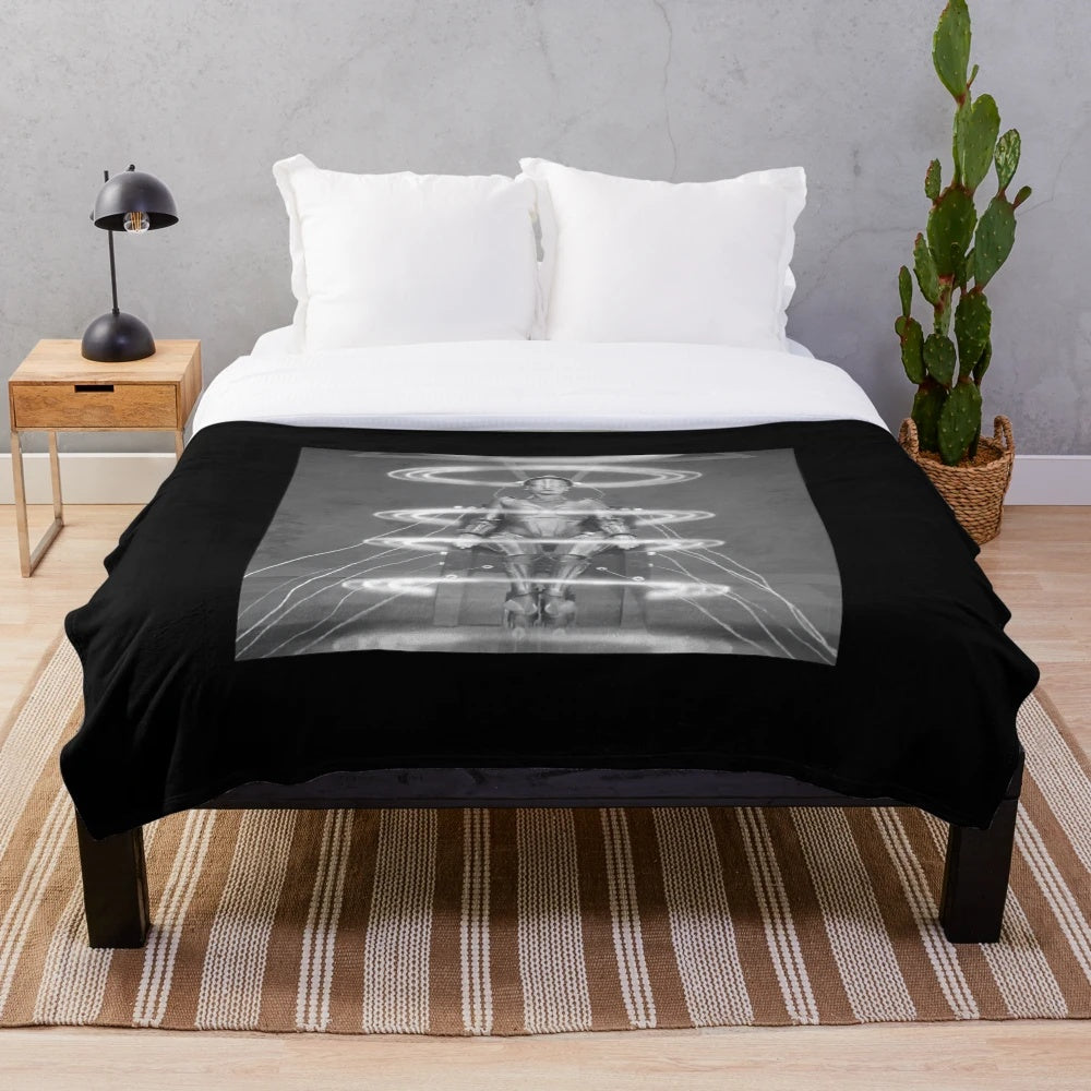 Cyber Girl Plush Blanket featuring Metropolis (1927) cinema character