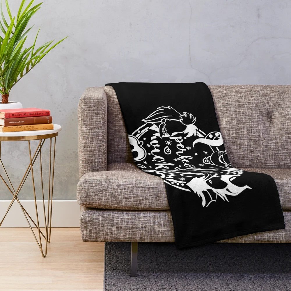 Dark and enchanting Disney-inspired plush blanket featuring Disney villains