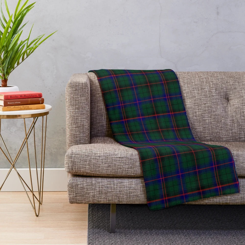 Davidson clan tartan plush blanket