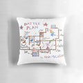 Cozy "Home Alone" inspired pillow featuring Kevin McCallister's defense plan