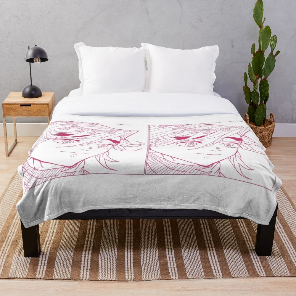 Demon Slayer Douma Inspired Plush Blanket