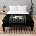 Dentist Tooth Plush Blanket with Retro Design