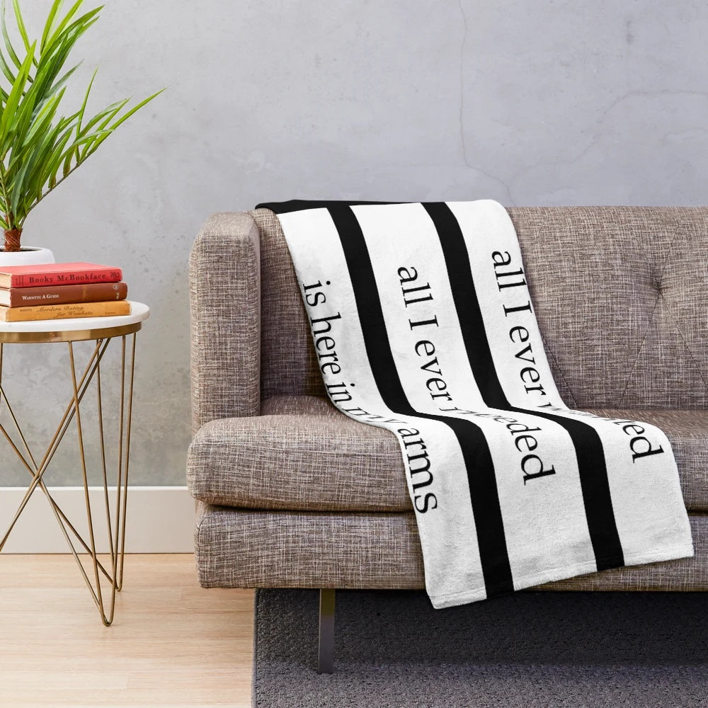 Depeche Mode inspired plush blanket with dark, gothic design