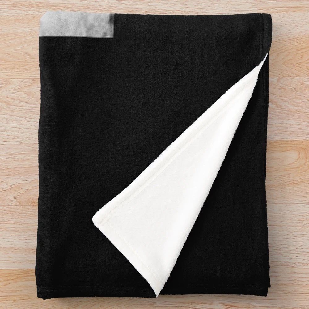 Depeche Mode-inspired plush blanket with band logo and tour design