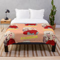Trixie and Katya-inspired plush blanket with a vibrant, drag-inspired design