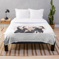 Dreamcatcher themed plush blanket with colorful kpop art design