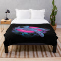 Plush blanket with space, galaxy, and astral design