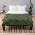 Flower Garden Plush Blanket with Vintage Floral Pattern