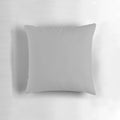 A high-quality gray pillow with a smooth, solid design