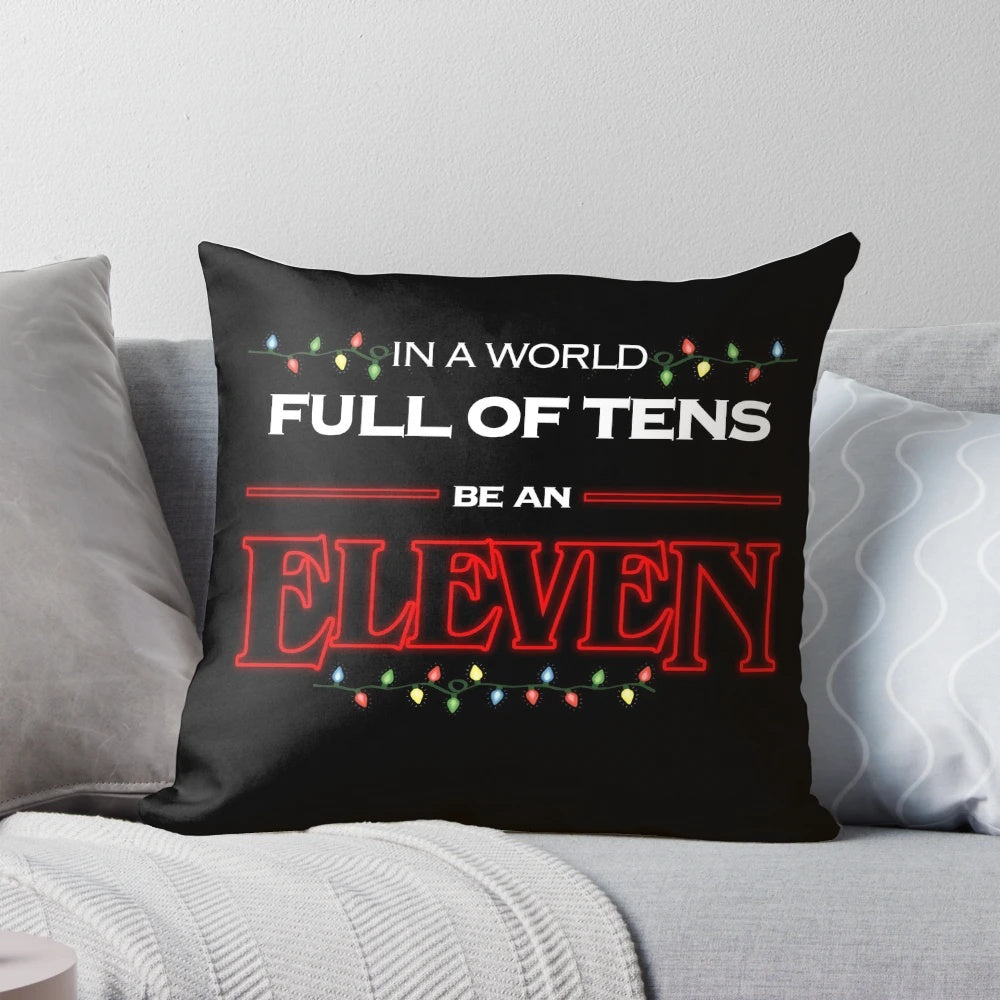 Eleven pillow featuring the iconic character from the hit TV series 'Stranger Things'