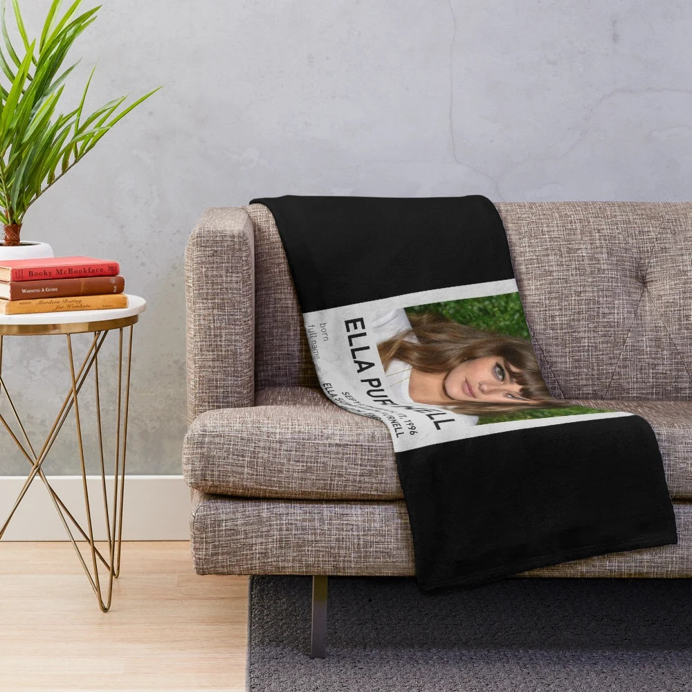 Ella Purnell Inspired Aesthetic Plush Blanket