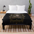Emet-Selch inspired plush blanket featuring a portrait of the Ascian Emperor